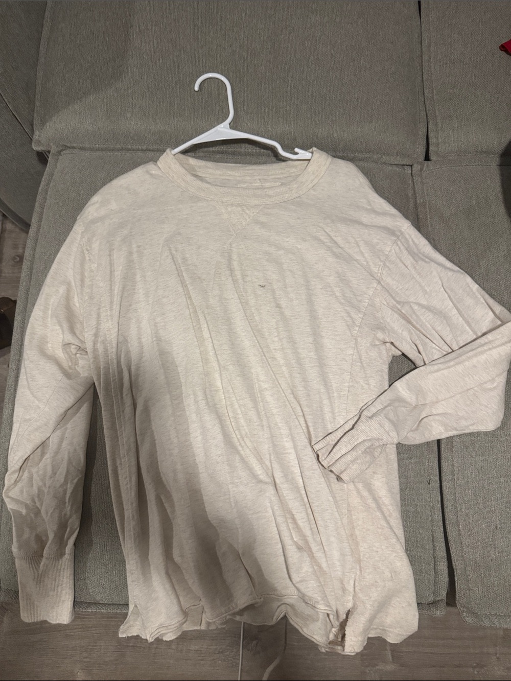 Neutral Cream Long Sleeve Tee